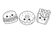 hand drawn food and drink icon set, an Outline Icon by foxndeer (Thumbnail 3 of 4)