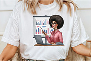 Watercolor Black Boss Lady Clipart, an Illustration by Libby Wishes (Thumbnail 7 of 10)