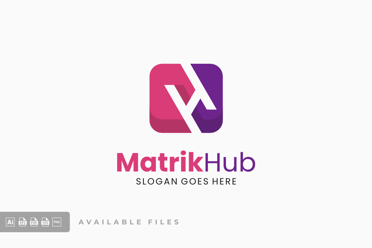 Letter M and H Gradient Colorful Log, a Branding & Logo Template by ivan_artnivora