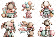 Whimsical Easter Bunny Back View Cli, an Illustration by Black Bird Studio (Thumbnail 6 of 6)
