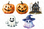 Retro Halloween Clipart Bundle, an Illustration by DreamPrint404 (Thumbnail 2 of 7)