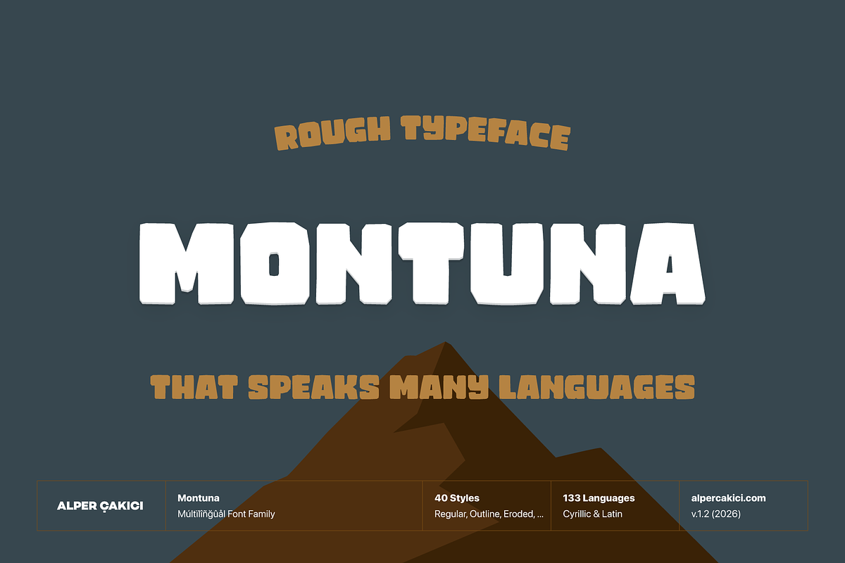 Montuna - Powerful Rough Typeface, a Handwritten Font by alpercakici (Photo 1 of 10)