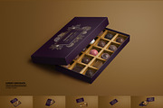 Luxury Chocolate Truffle Box Mockup, a Packaging Mockup by Sheikhadesign (Thumbnail 1 of 12)