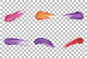 Colorful Glitter Brush Strokes