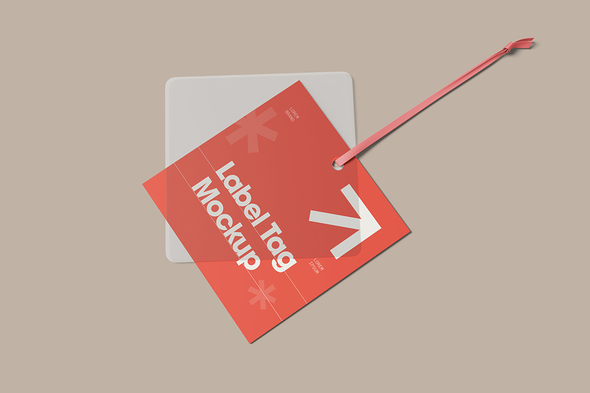 Label Tag Mockup Set, an Advertising Mockup by bimockup