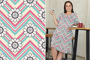 Groovy Boho Floral Chevron Pattern, a Pattern Graphic by PPEthnicDecorPattern (Thumbnail 6 of 7)