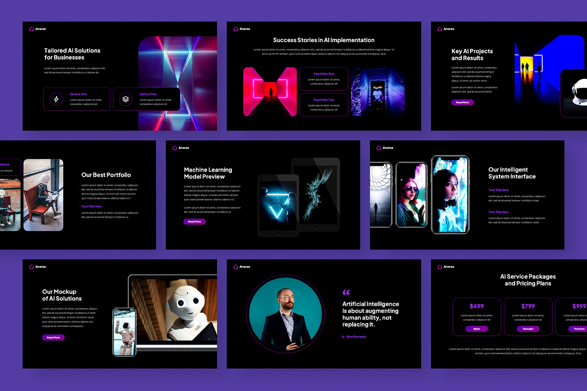 Aiverse - AI Powerpoint Template, a Presentation Template by Panen Creative (Photo 4 of 6)