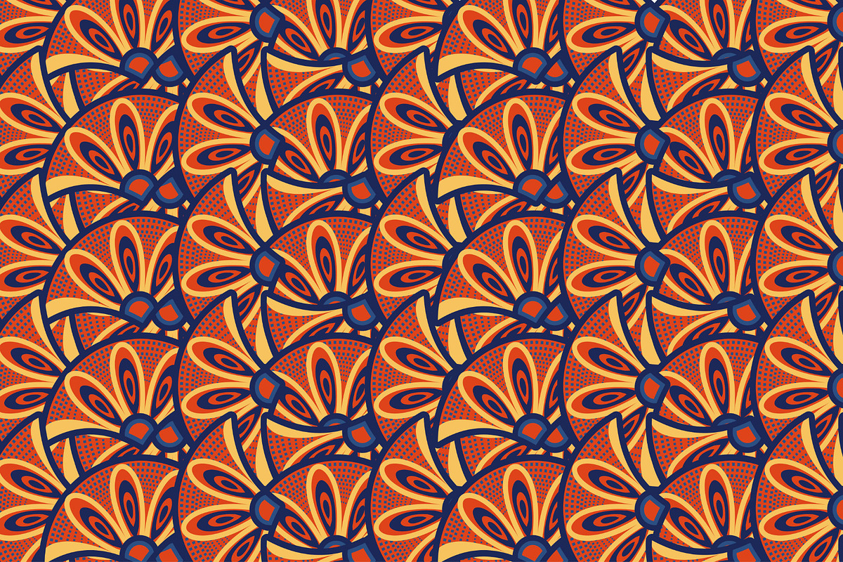 African wax print fabric, a Pattern Graphic by ThaiByGaew
