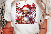 Cute Reindeer Christmas PNG, an Illustration by Craft Nest (Thumbnail 2 of 7)