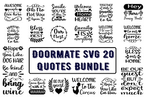 Doormat Svg 20 Quotes Bundle