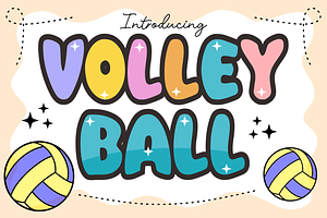 Volley Ball - Cartoon Font Types, a Font by KiddoGlyphs Studio