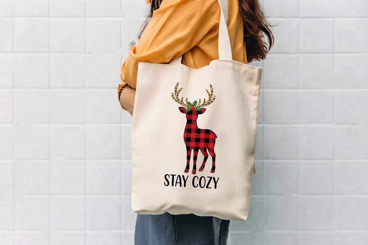 Stay Cozy Christmas Reindeer PNG Art, a Seasonal Illustration by CrexoraLab (Photo 4 of 4)