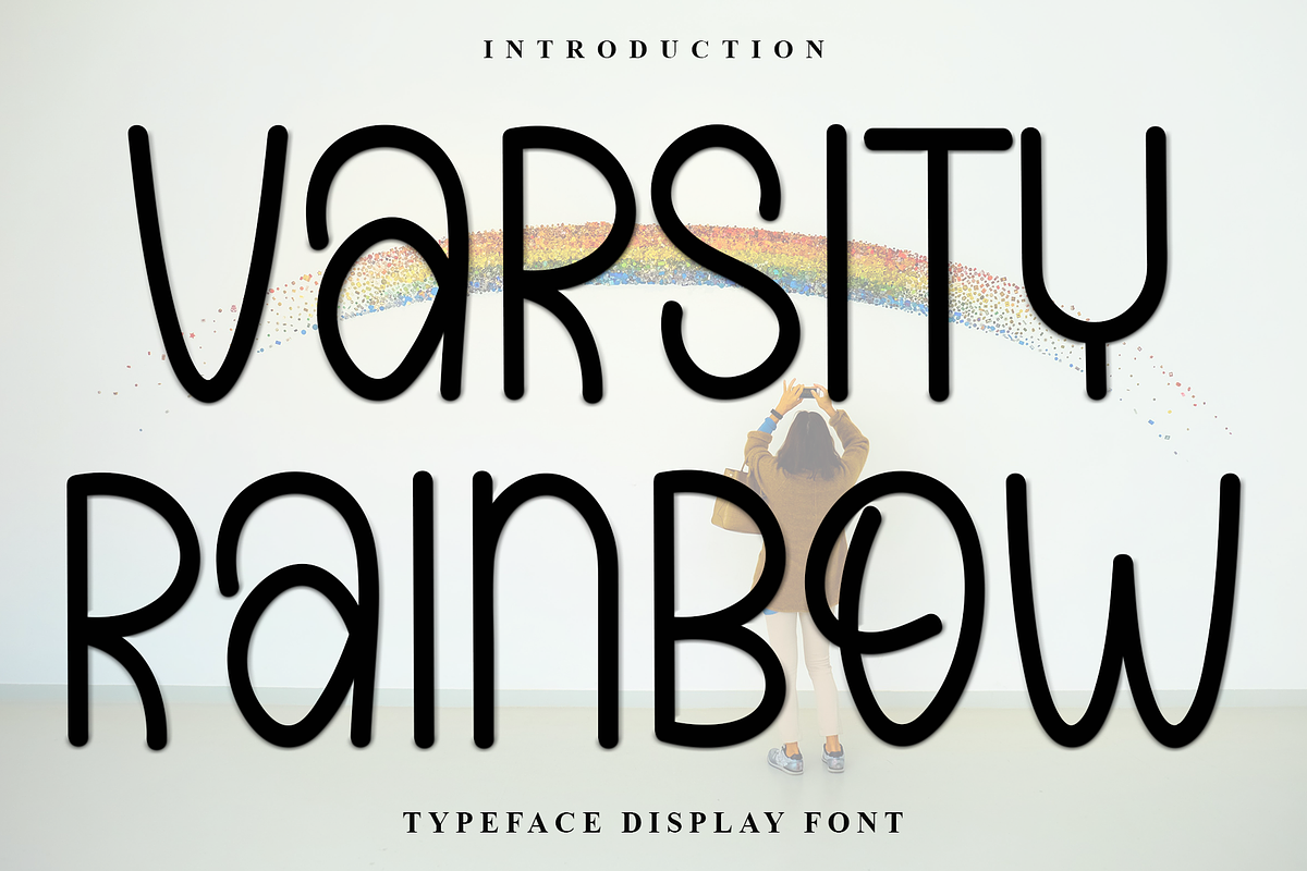 Varsity Rainbow, a Sans Serif Font by FreshTypeINK (Photo 1 of 8)