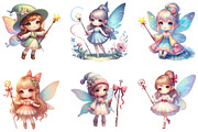 Watercolor Cute Fairy Clipart, an Illustration by DreamCafeArt (Thumbnail 3 of 3)