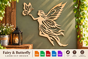 Fairy Butterfly Laser Cut SVG, an Object Graphic by DreamCafeArt (Thumbnail 1 of 3)