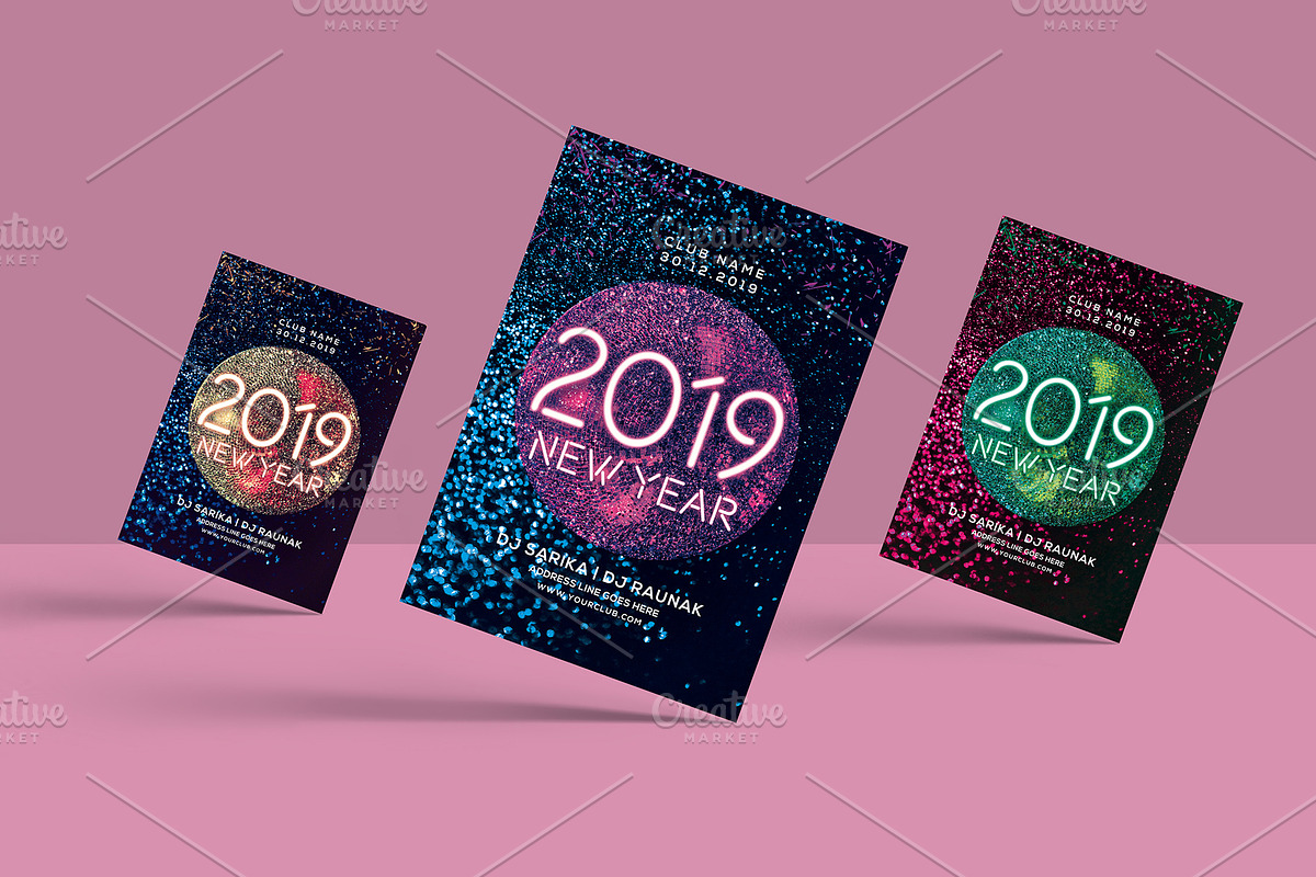 New Year Party Flyer, a Flyer Template by Flyer Arts (Photo 3 of 5)