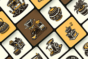 Vintage Coffee Vector Icons, a Solid Icon by Creative Stall (Thumbnail 6 of 9)