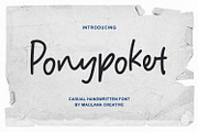Ponypoket Handwritten Casual Font, a Script Font by Maulana Creative (Thumbnail 1 of 7)