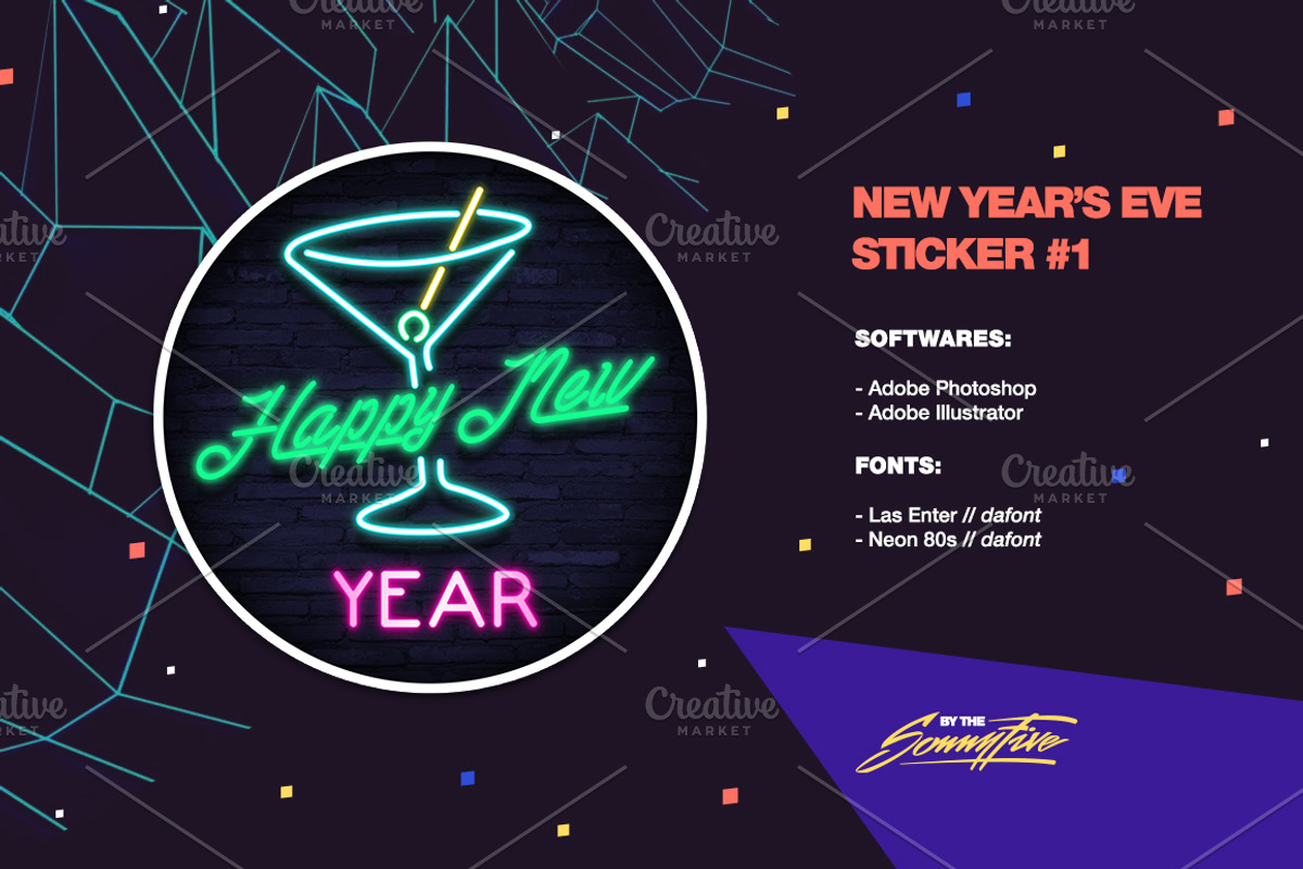 80's Stickers - christmas|newyear, a Branding & Logo Template by Sonnyfive (Photo 7 of 10)