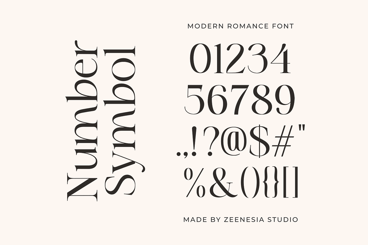 Modern Romance Font, a Serif Font by zeenesia (Photo 18 of 18)