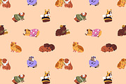 Funny guinea pigs set + patterns, an Animal Illustration by PaperTrident (Thumbnail 3 of 5)