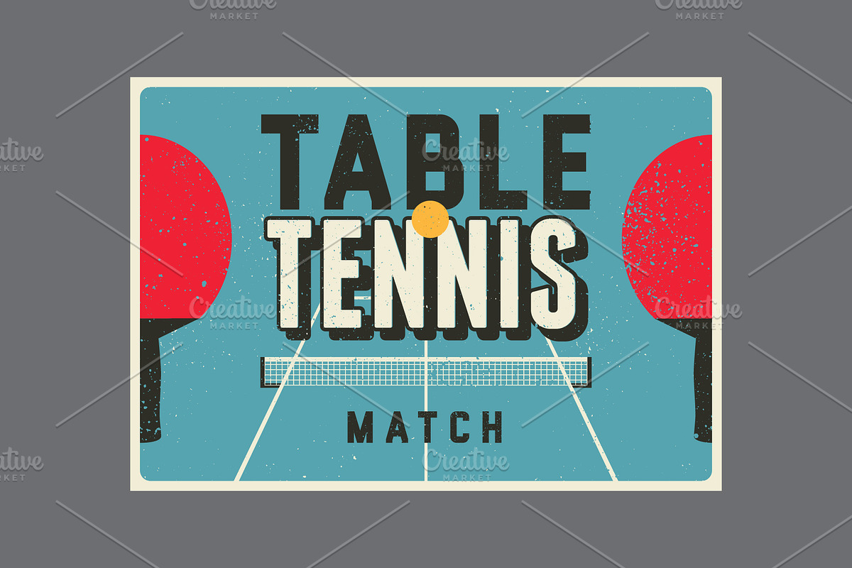Ping Pong table tennis vector set., a Sport Illustration by PoPaShop (Photo 5 of 10)