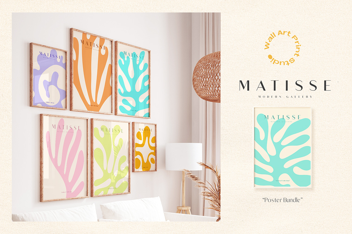 Matisse Modern Gallery 4, a Graphic by Wall Art Print Studio (Photo 18 of 21)