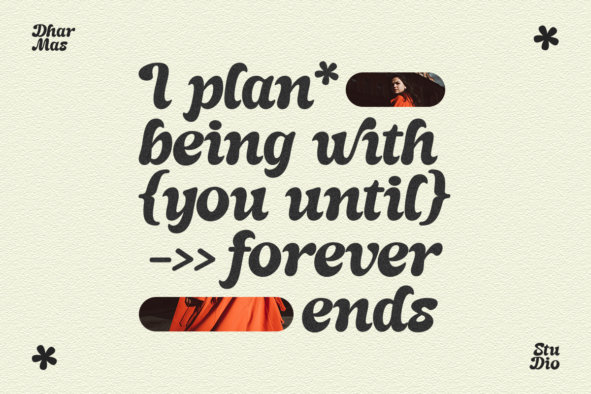Night Empty - Italic Seventies Retro, a Sans Serif Font by Dharmas Foundry (Photo 3 of 15)