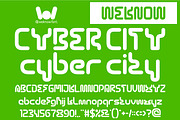 Cyber City font, a Font by weknow (Thumbnail 1 of 8)