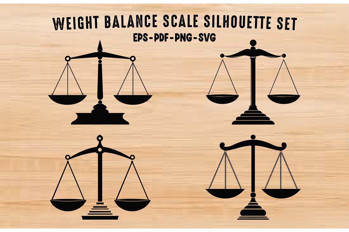 Beam Balance Scale Silhouette Set, an Object Illustration by Gfx Expert Team (Photo 1 of 3)