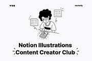 Notion Illustrations Content Creator, a Work Illustration by Vectorly Space (Thumbnail 1 of 6)