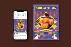 Mid Autumn Festival Flyer, a Flyer Template by iDoodle Studio