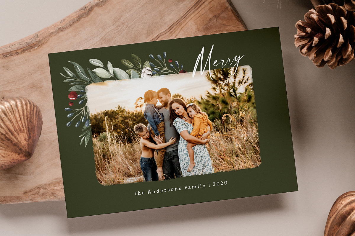 Christmas Card Template CD210, a Card Template by Salsal Design (Photo 1 of 4)
