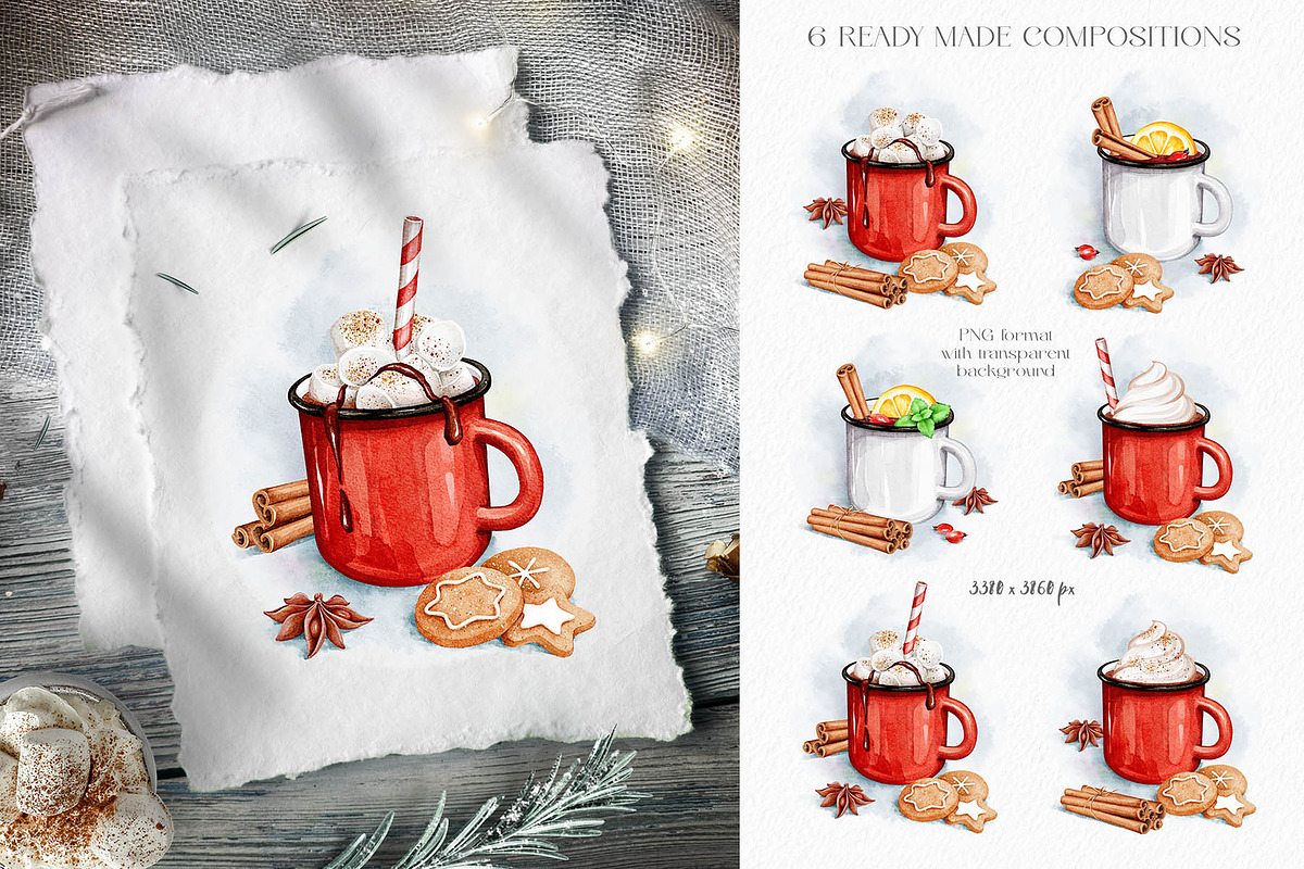 Holiday SWEETS Year-Round SET, a Food Illustration by Eva Katerina (Photo 4 of 13)