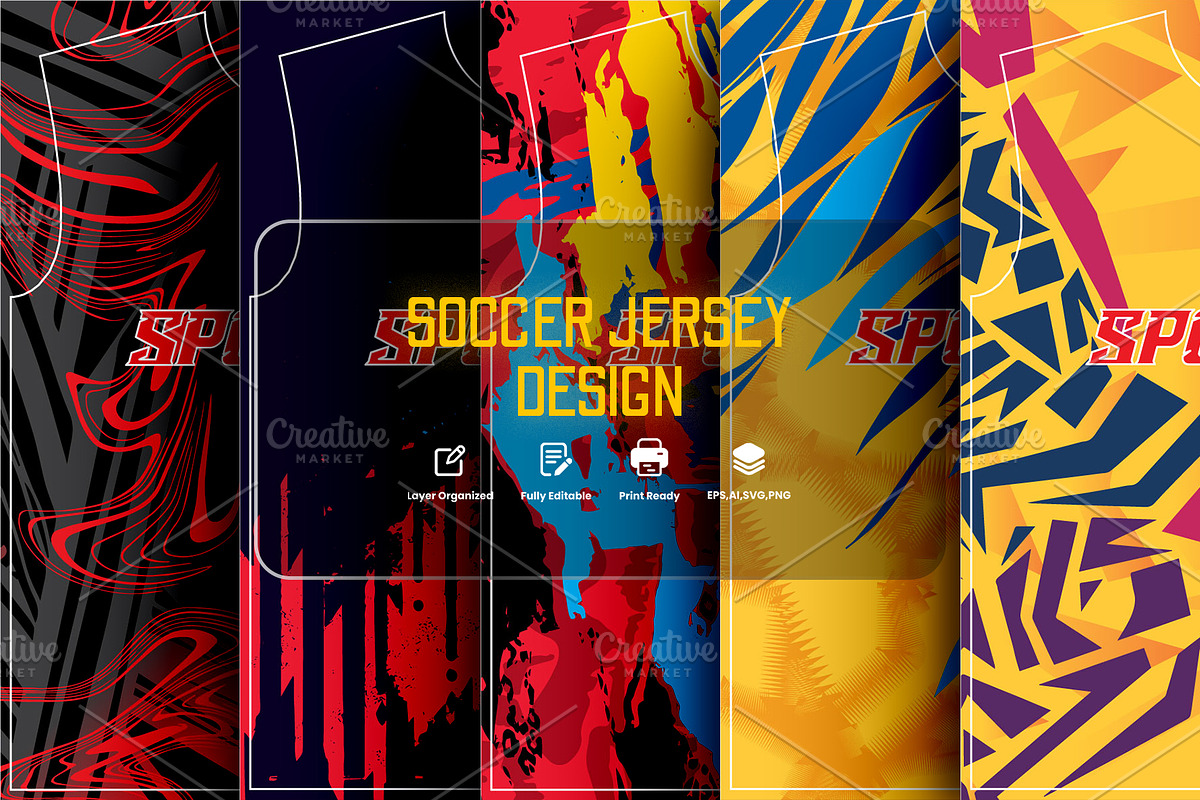 Soccer Jersey Design, a Sport Illustration by samsulpassive (Photo 1 of 3)