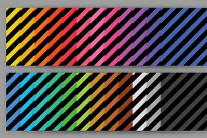 Black Rainbow Seamless Stripes