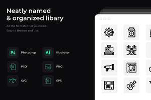 50 Music store icons, an Icon by Wencory