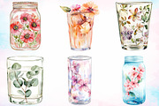 Watercolor Floral Boho Can Glass PNG, an Illustration by Canvas Craft (Thumbnail 2 of 5)