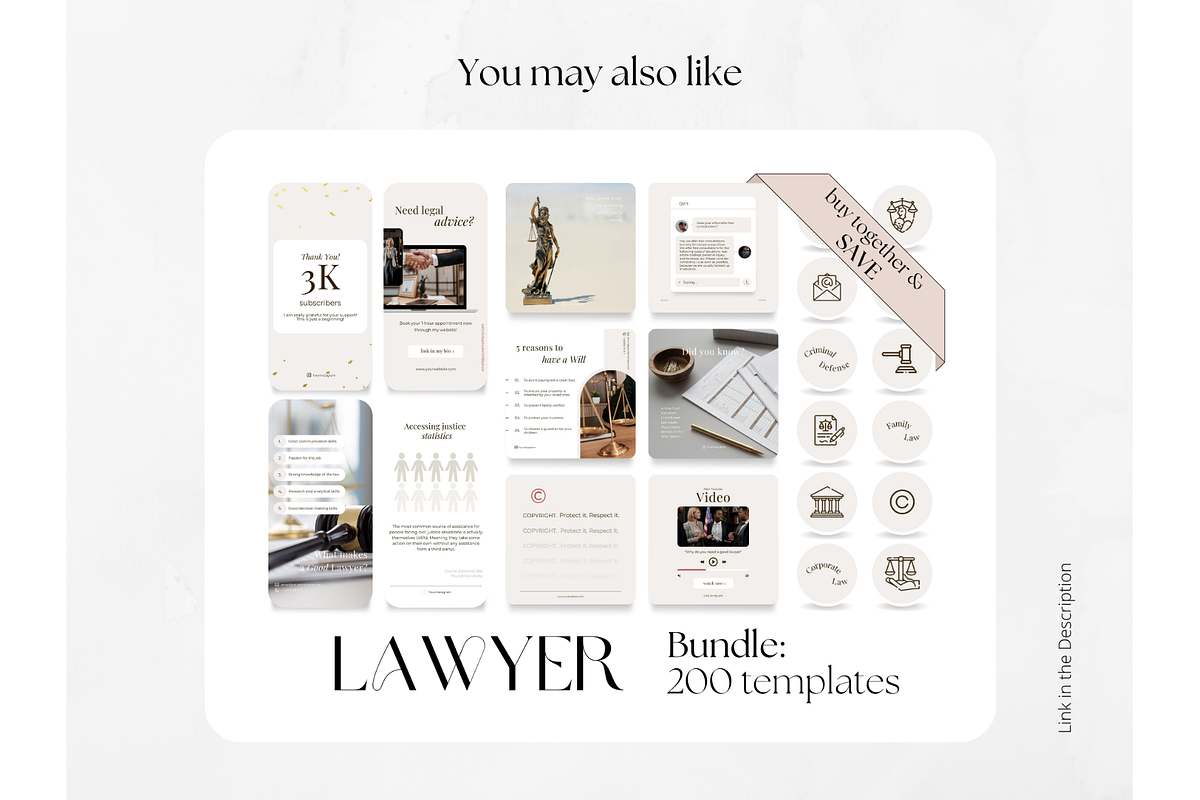 60 Lawyer Social Media Posts, a Social Media Template by PatternLab. (Photo 9 of 9)