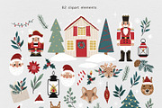 Santa & Nutcracker Christmas Clipart, a Decorative Illustration by Jenny Quince (Thumbnail 2 of 12)