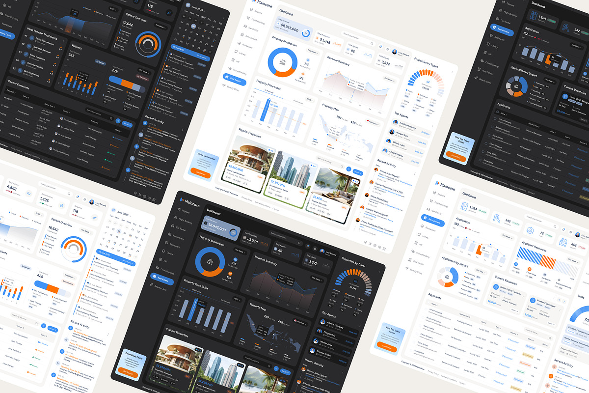 Multipurpose Admin Dashboard UI, an UI Kit Template by peterdraw (Photo 7 of 7)
