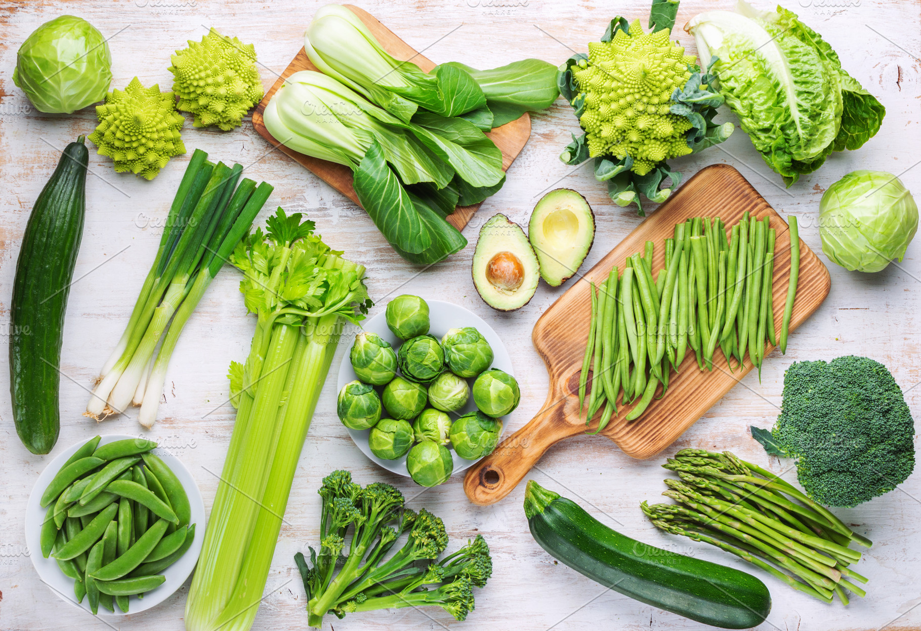 Healthy eating green vegetables stock photo containing top view and vegan, a Food & Drink Photo by Liliya Trott Photos