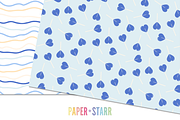 Blue Valentines Day Patterns, a Pattern Graphic by Paper Starr Studio (Thumbnail 3 of 7)