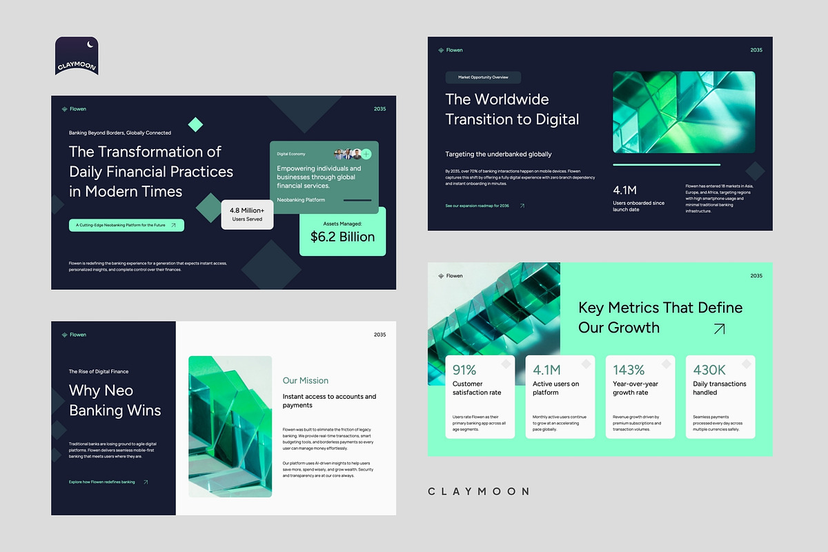 Digital Banking Pitch Deck, a Presentation Template by Claymoon Lab (Photo 3 of 7)