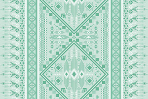 Green vertical tribal pattern, a Pattern Graphic by ThaiByGaew