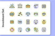 Investment and Finance Icon Set, a Graphic by Okodesign Market (Thumbnail 1 of 3)
