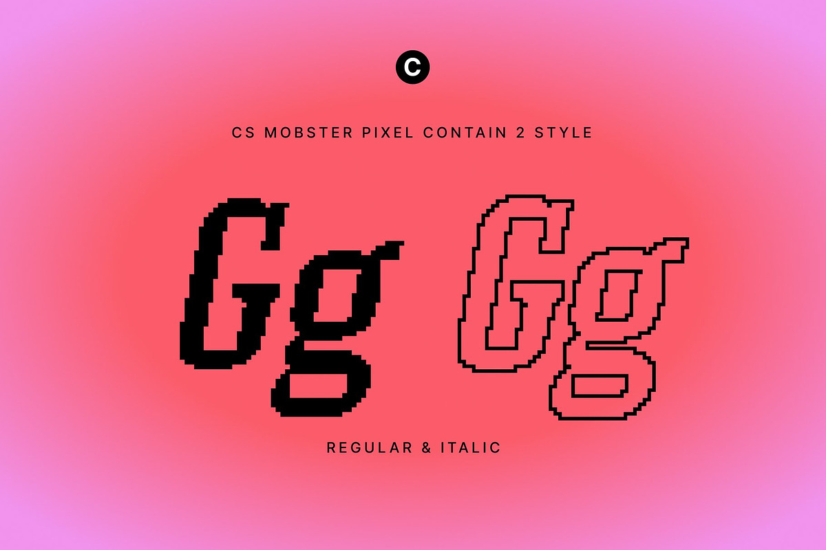 CS Mobster Pixel, a Slab Serif Font by Craft Supply Co. (Photo 3 of 8)