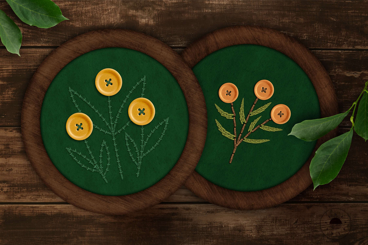 Embroidery Art Brushes For Procreate, a Brush Add-On by bokettori (Photo 38 of 42)