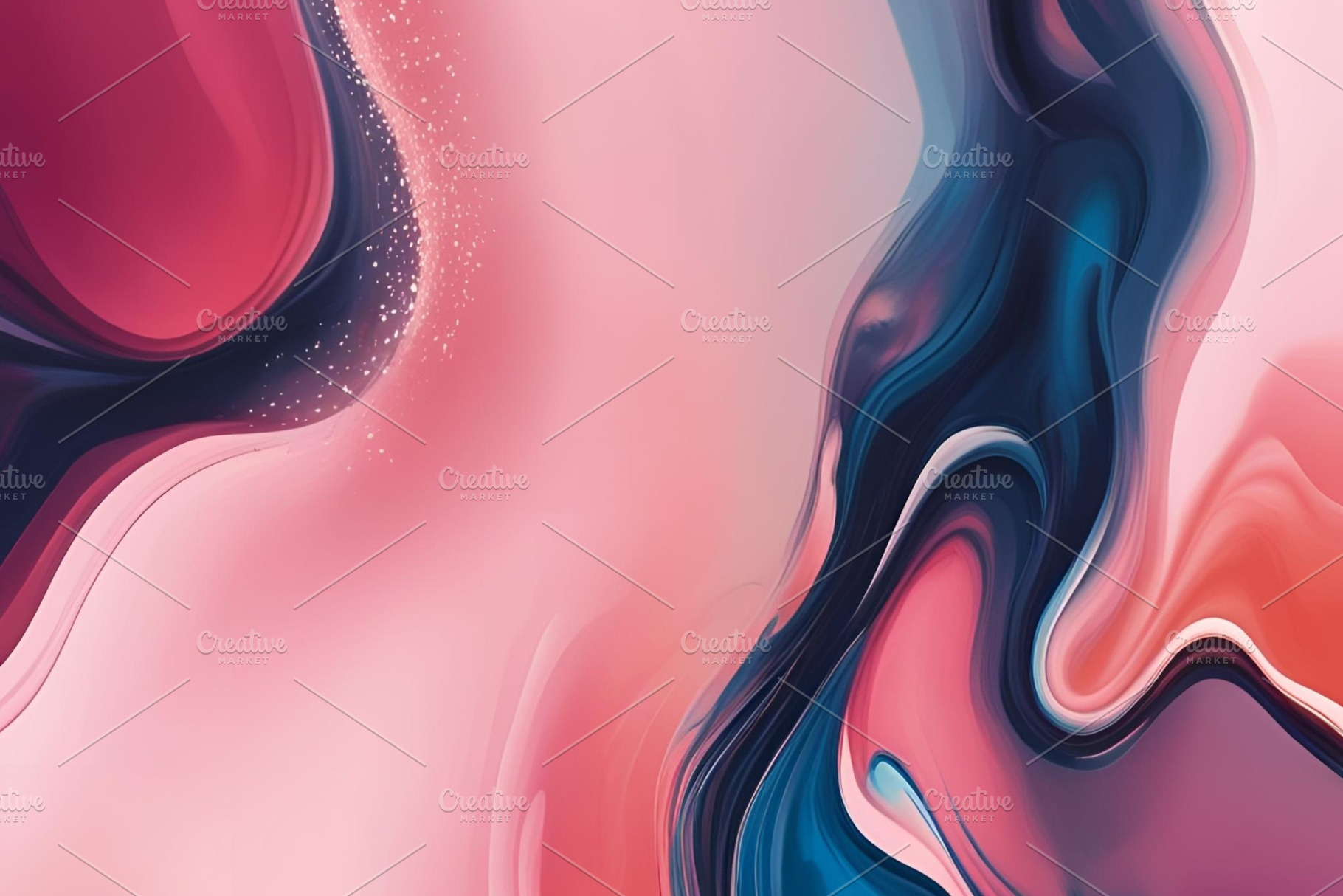 Liquid abstract pink and blue image, an Abstract Photo by ComfortQ
