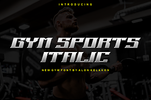 Gym Sports Italic Font